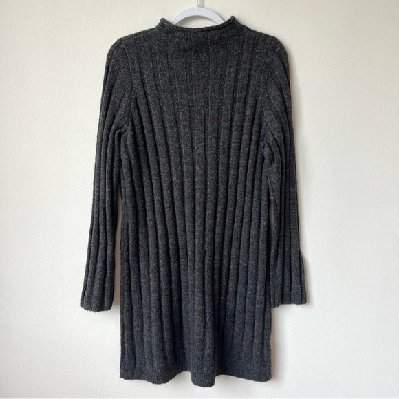 NWT Madewell Donegal Rolled Mockneck Wool Blend Speckled Knit Sweater Dress - Picture 6 of 9